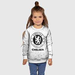 Свитшот детский Chelsea с потертостями на светлом фоне, цвет: 3D-белый — фото 2