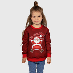 Свитшот детский Санта - Хо-хо-хо, цвет: 3D-красный — фото 2