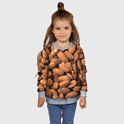 Свитшот детский Миндальные орешки, цвет: 3D-меланж — фото 2