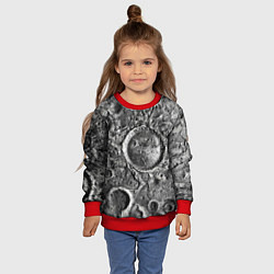 Свитшот детский Поверхность луны, цвет: 3D-красный — фото 2