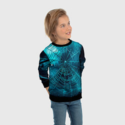 Свитшот детский Halloween паутина, цвет: 3D-черный — фото 2