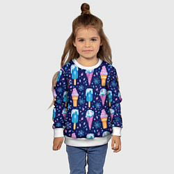 Свитшот детский Новогоднее мороженое, цвет: 3D-белый — фото 2