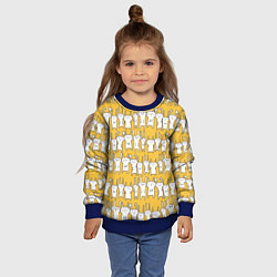 Свитшот детский Милое семейство кроликов, цвет: 3D-синий — фото 2