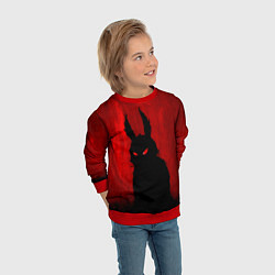 Свитшот детский Evil Rabbit, цвет: 3D-красный — фото 2