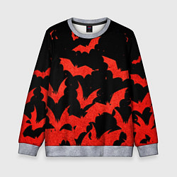 Детский свитшот Летучие мыши красные