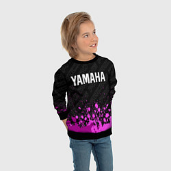 Свитшот детский Yamaha pro racing: символ сверху, цвет: 3D-черный — фото 2