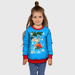 Свитшот детский Новогодний подарок для зайки, цвет: 3D-красный — фото 2