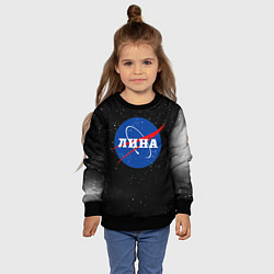 Свитшот детский Лина Наса космос, цвет: 3D-черный — фото 2