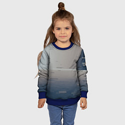 Свитшот детский Космос и абстрактные стёкла, цвет: 3D-синий — фото 2