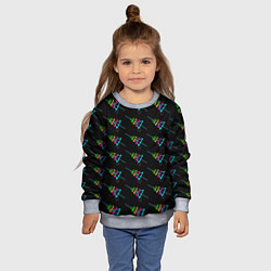 Свитшот детский Colored triangles, цвет: 3D-меланж — фото 2