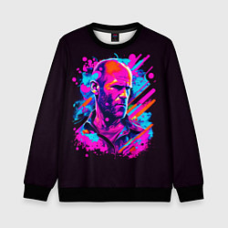 Свитшот детский Jason Statham - pop art, цвет: 3D-черный