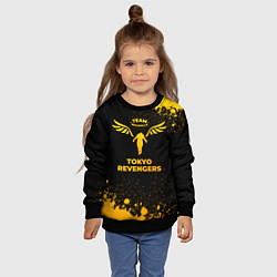 Свитшот детский Tokyo Revengers - gold gradient, цвет: 3D-черный — фото 2