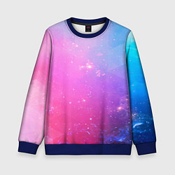 Свитшот детский Звёздное геометрическое небо, цвет: 3D-синий