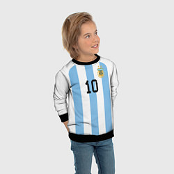 Свитшот детский Месси Аргентина ЧМ 2022, цвет: 3D-черный — фото 2