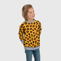 Свитшот детский Текстура леопарда, цвет: 3D-меланж — фото 2