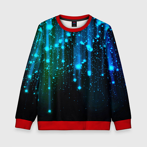 Детский свитшот Space - starfall / 3D-Красный – фото 1