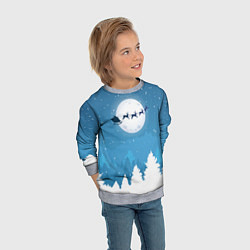 Свитшот детский Новогодняя сказка дед мороз, цвет: 3D-меланж — фото 2