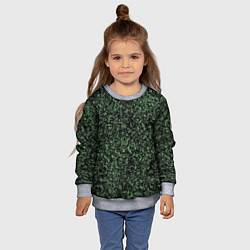 Свитшот детский Черный и зеленый камуфляжный, цвет: 3D-меланж — фото 2
