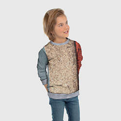 Свитшот детский Синие, белые и красные камни, цвет: 3D-меланж — фото 2