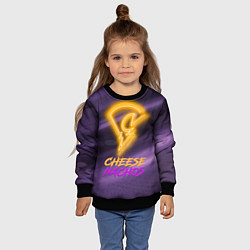 Свитшот детский Cheese Nachos, цвет: 3D-черный — фото 2