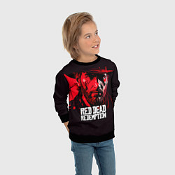 Свитшот детский Артур Морган, портрет, цвет: 3D-черный — фото 2