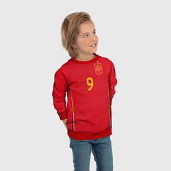 Свитшот детский Гави ЧМ 2022 сборная Испании, цвет: 3D-красный — фото 2
