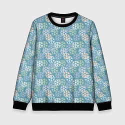 Детский свитшот Узор из разноцветных снежинок