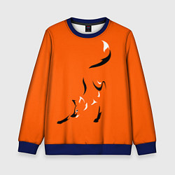 Свитшот детский Рыжая лисица, цвет: 3D-синий
