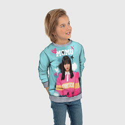 Свитшот детский K - pop Momo, цвет: 3D-меланж — фото 2