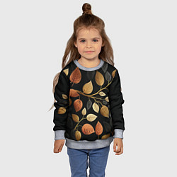 Свитшот детский Осеннее настроение - листья, цвет: 3D-меланж — фото 2