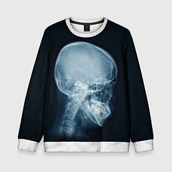 Свитшот детский Рентген головы, цвет: 3D-белый