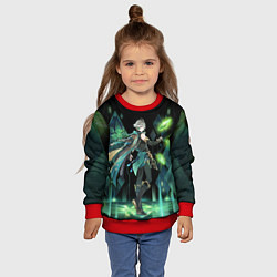 Свитшот детский Аль-Хайтам - взрыв стихий, цвет: 3D-красный — фото 2