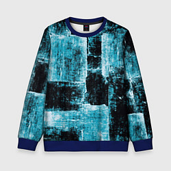 Свитшот детский Голубой абстракт, цвет: 3D-синий