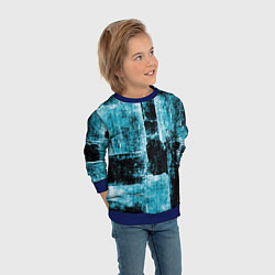 Свитшот детский Голубой абстракт, цвет: 3D-синий — фото 2