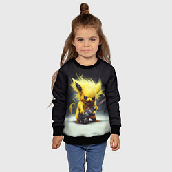 Свитшот детский Rocker Pikachu, цвет: 3D-черный — фото 2
