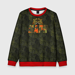 Свитшот детский Марк камуфляж, цвет: 3D-красный