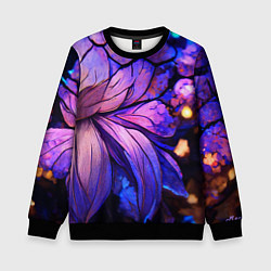 Свитшот детский Лепестки Снов, цвет: 3D-черный