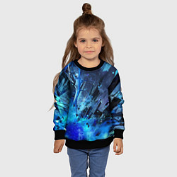 Свитшот детский Ледяной взрыв, цвет: 3D-черный — фото 2