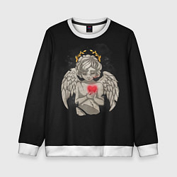 Свитшот детский Разбитый ангел, цвет: 3D-белый