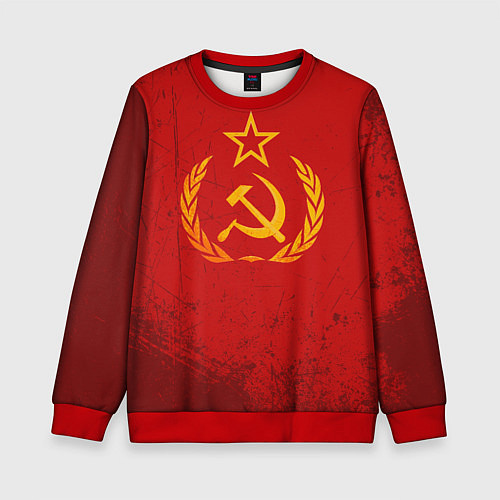 Детский свитшот СССР серп и молот / 3D-Красный – фото 1