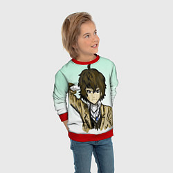 Свитшот детский Дадзай из аниме, цвет: 3D-красный — фото 2