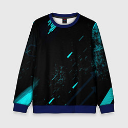 Свитшот детский Abstraction Line blue, цвет: 3D-синий