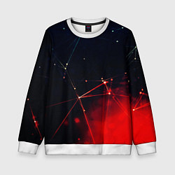 Свитшот детский Midjourney Нейронный космос, цвет: 3D-белый