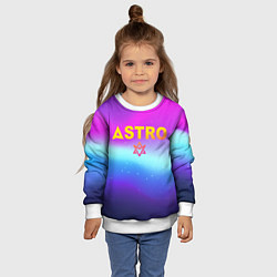 Свитшот детский Астро неон, цвет: 3D-белый — фото 2