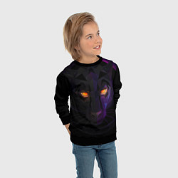 Свитшот детский Неоновая пантера, цвет: 3D-черный — фото 2