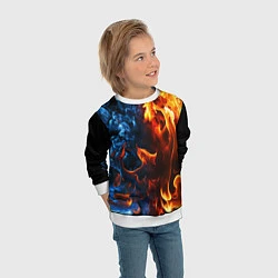 Свитшот детский Битва огней - два пламени, цвет: 3D-белый — фото 2
