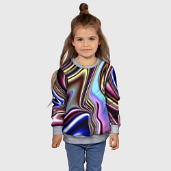 Свитшот детский Блестящая ткань, цвет: 3D-меланж — фото 2