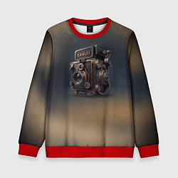 Свитшот детский Странный фотоаппарат, цвет: 3D-красный