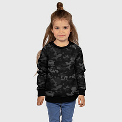 Свитшот детский Ночной камуфляж, цвет: 3D-черный — фото 2