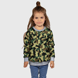 Свитшот детский Военный камуфляж, цвет: 3D-меланж — фото 2